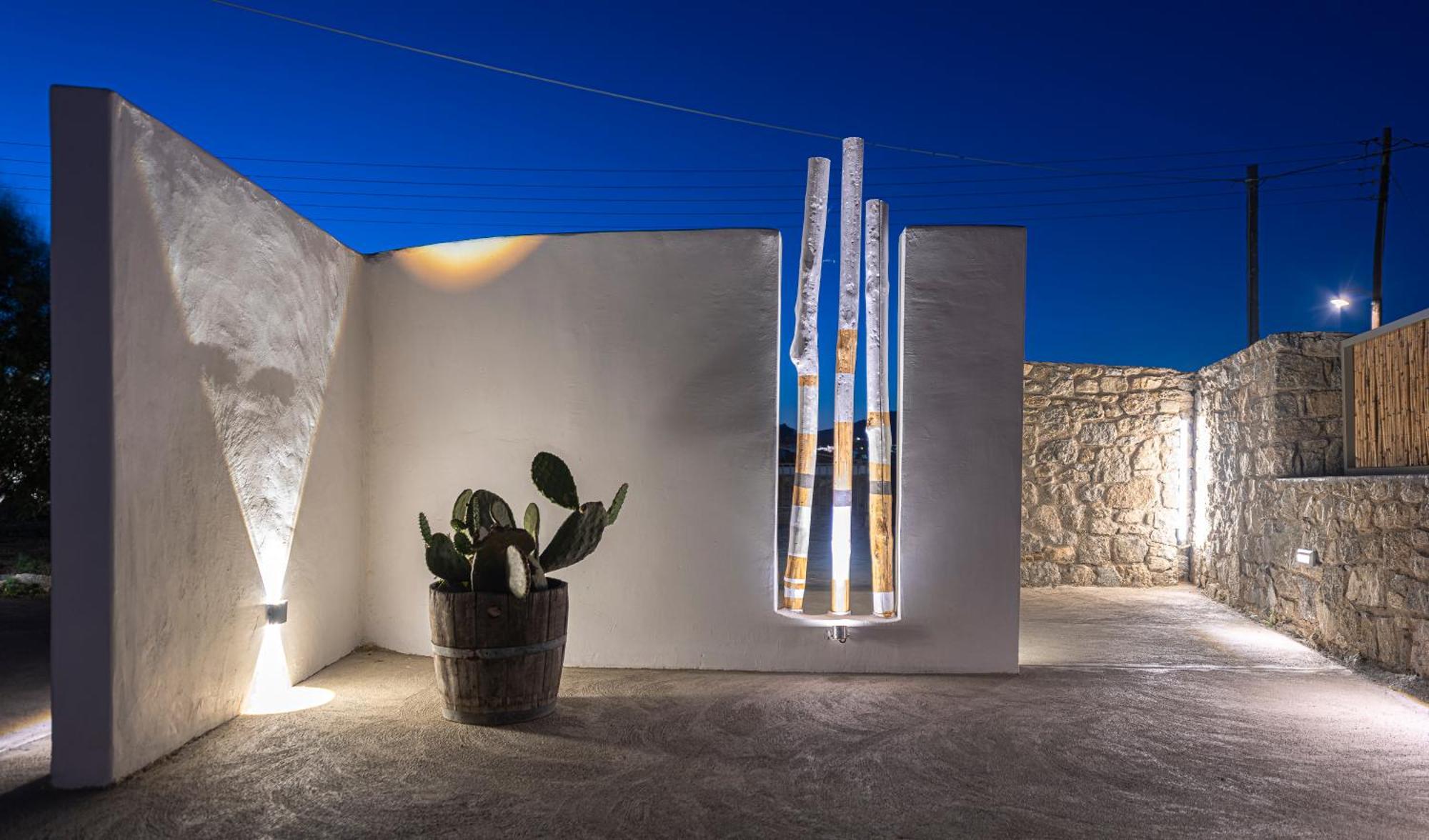 White And Grey Apartment Mykonos Town Bagian luar foto