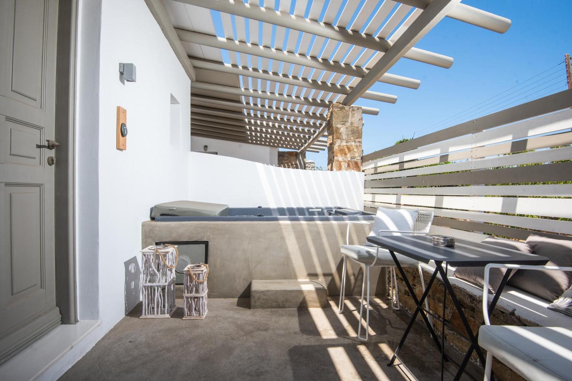 White And Grey Apartment Mykonos Town Bagian luar foto