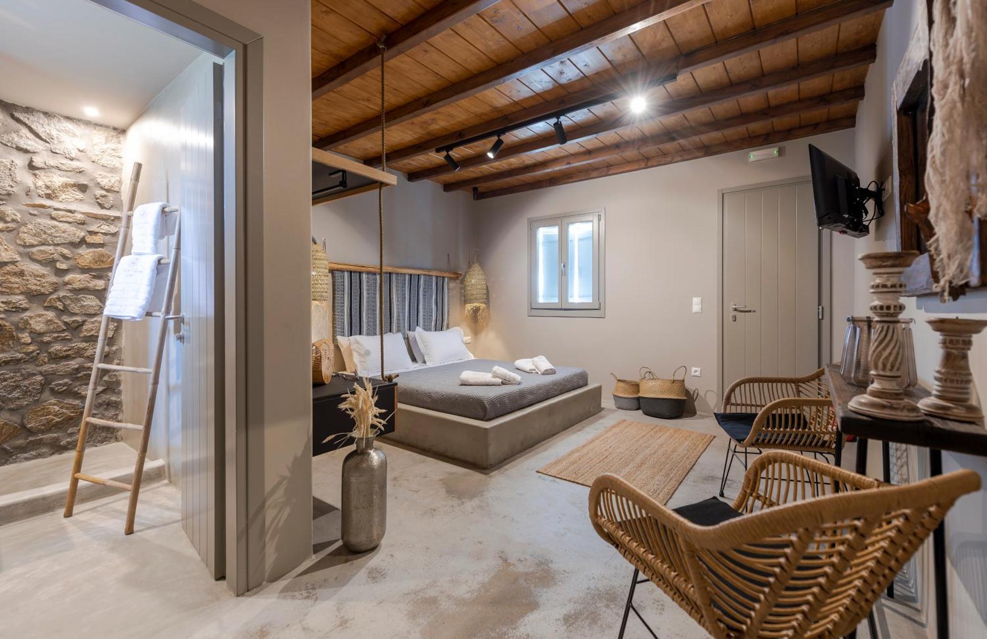 White And Grey Apartment Mykonos Town Bagian luar foto